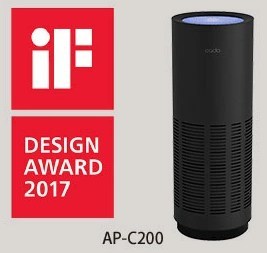カドー空気清浄機がiFデザイン賞2017を受賞したことを示す画像
