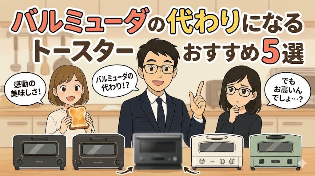 バルミューダの代わりになるトースターおすすめ5選