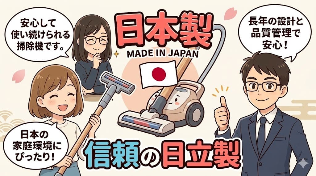 日本製で安心!日立ラクかるスティックの信頼と品質