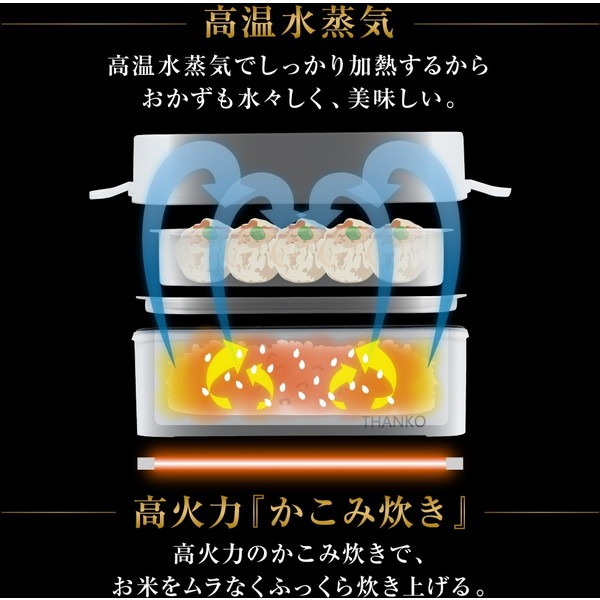 THANKO 弁当箱型炊飯器　炊きたてご飯がたべられる