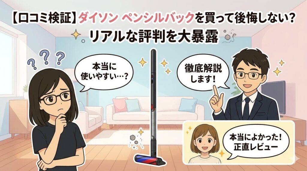 【口コミ検証】ダイソンペンシルバックを買って後悔しない？リアルな評判を大暴露